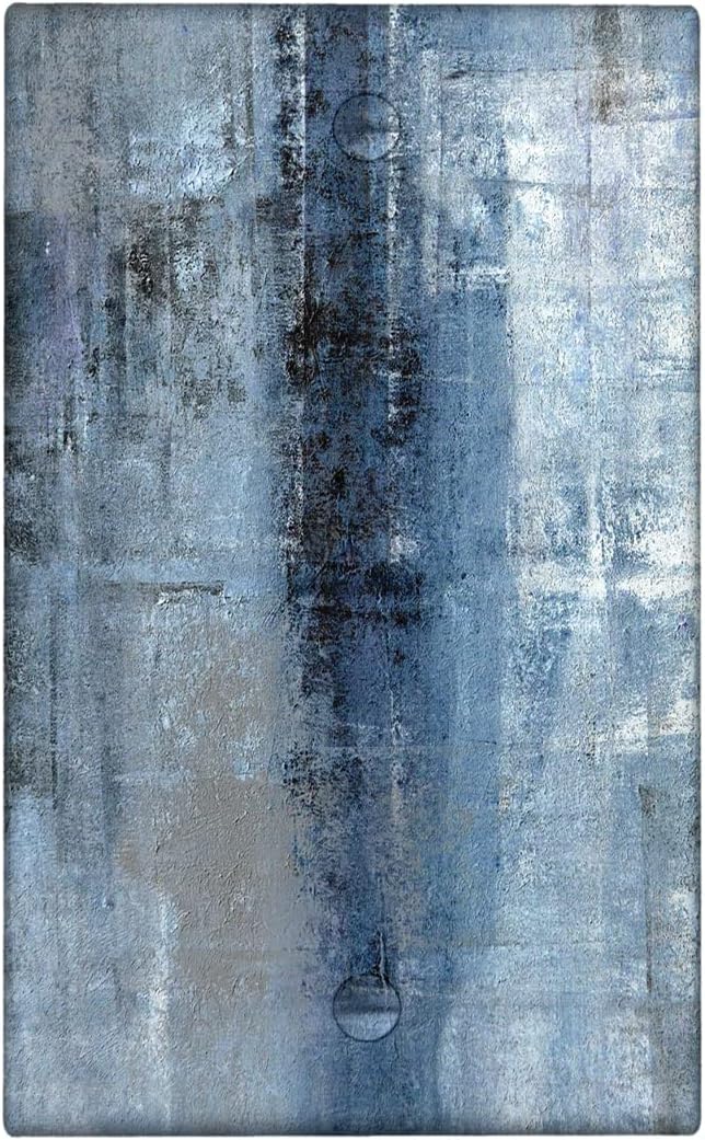 Blue Grey Switch Plate Cover 1Gang Light Switch Cover Modern Abstract Art wall plate Decortive Light Switch Cover WallPlates for Home Kitchen Decor