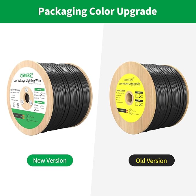 FIRMERST 14/2 Low Voltage Landscape Wire Outdoor Lighting Cable 1000 Feet