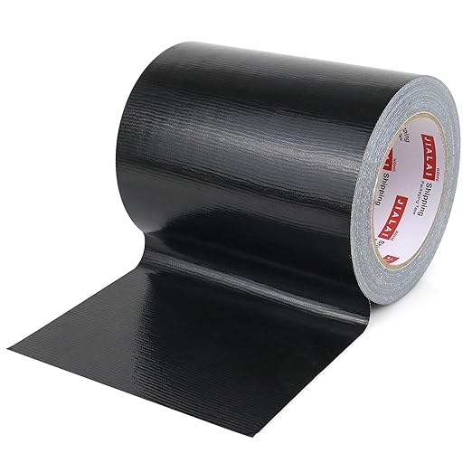 Wide Duct Tape, Industrial Grade 30Yards (90 ft) Wide 6'' Tape Duct, 9 Mil Heavy-Duty, Waterproof, Strong, Flexible, No Residue, for Crafts & Home Improvement (Black, 6'' x 90ft)