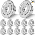 Shimeyao 12 Pcs Retrofit Recessed Fire Sprinkler Escutcheon 1/2" IPS Split 3 Piece in Depth Adjustment Range up to 3/4" for Fire Sprinkler Trim Ceiling (Silver)