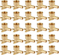GUOFIS(Pack of 25) Pex 1/2 Inch x 1/2 Inch Female NPT Drop Ear Elbow,PEX Brass Fittings for Transition from Pex to Threaded(PEX1807260)