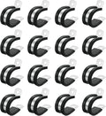 uxcell 7/8"(22mm) Cable Clamp, 304 Stainless Steel Rubber Cushioned Insulated R Shape Metal Clamp Tube Holder for Pipe Hose Wire Cord Installation 18Pcs