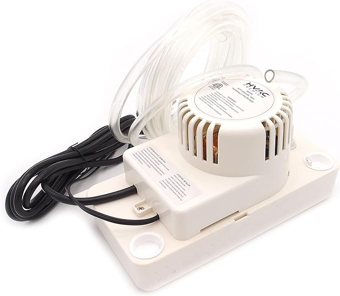HVAC Premium Condensate Removal Pump – Tank Pump 1.1L RTP15WS115L with 3/8" x 15' Pipe – Automatic Safety Switch Sensor - 115V/60HZ