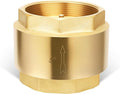 4" NPT Brass Vertical Check Valve, NPT Thread Vertical Lead-Free In-Line Spring Check Valve, Non Return One Way Counterflow Valve to Prevent the Medium Backflow for Oil Water Gas Air DN100