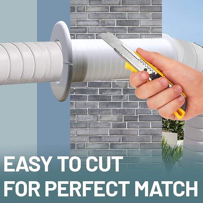 Mini Split Wall Sleeve,2.76"ID AC Sleeve Through The Wall,Mini Split AC Sleeve Trough the Wall Pipe Accessories(7.87inches Length)