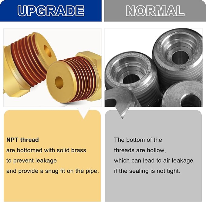 3/8" Brass Push to Connect DOT Air Brake Fittings, 3PCS Air Line Quick Connect Fittings 3/8" Tube OD x 1/2" NPT Connector Tube to Male Pipe for Truck Trailers Air Brake System