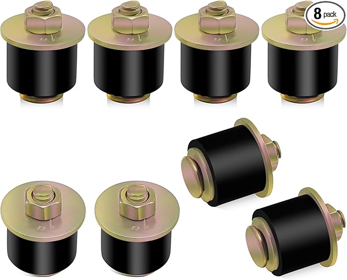 1" Rubber Expansion Freeze Plugs, 8PCS Automotive Engine Expandable Freeze Rubber Plugs Fit Hole: 1" to 1-1/8" (25 mm - 28 mm)
