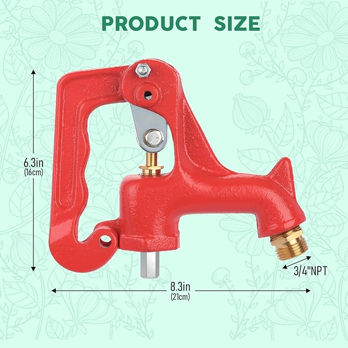 Yard Hydrant Head Assembly, Frost Free Outdoor Faucet Head Frost Proof Yard Hydrant Replacement Head for Farm Garden Irrigation, Water Hydrant Spigot 3/4" Pipe Connection
