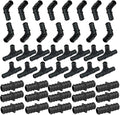 3/4" PEX Poly PPSU Barb Crimp Fittings Combo - Elbow (15 Pcs) + Tee + Coupling (45 Pcs), ASTM F2159