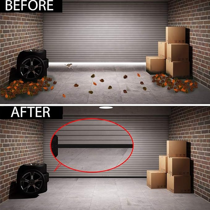 [New Upgrade] Huge Gap Door Draft Stopper, 3.4" W Widened Door Sweep Seal Gap Up to 1.8" for Interior & Exterior Doors - Keeping Draft, Noise, Dust and Unwanted Animals Out,3.4" W x 39" L,Black