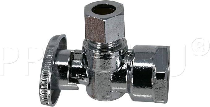 [10-Pack] PROCURU 1/2" FIP x 3/8" OD Comp Angle Stop Valve, Quarter-Turn Shut Off, LF Certified Safe (3SV400-10P)