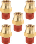 5PCS Air Brake Quick Push to Connect Fittings, 3/8" Tube OD x 1/4" NPT Thread Air Compression Straight Union Fittings for Nylon Hose with DOT Approved for Truck Trailers