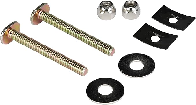 DANCO Brass Closet Bolts with Nuts and Washers Toilet Bolt Set, 1/4 inch x 2-1/4 inch, Brass, 2-Set (80156)