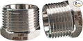 2 Pcs Stainless Steel Bushing 1" Male to 3/4" Female, 1" to 3/4" NPT Adapter Hex Stainless Steel Reducing Pipe Adapter Fitting Pipe Tube Adapter Convert