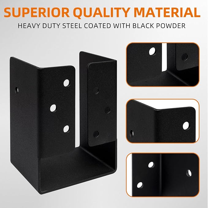 4"x6" Concealed Joist Hanger Bracket Fit for 4"x6" Beam,Swing,handrail,and Fence