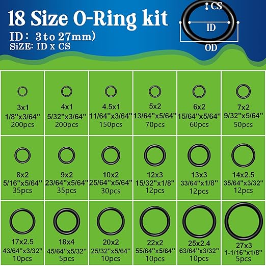 1075 Pcs 3-in-1 Spigot Repair Washers & Hose Gasket & Faucet O-Rings Kit 37 Size Plumbing Rubber Washers Assortment Set for Kitchen Faucet Outdoor Hose Bib Water Spigot Seal Repair