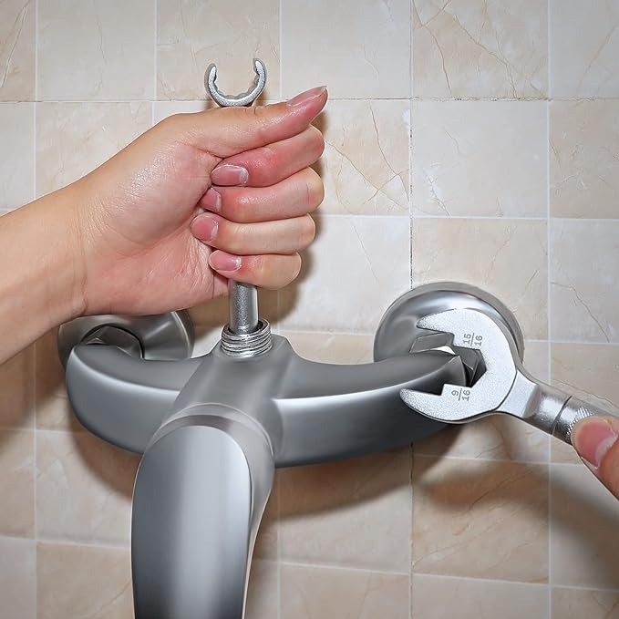 DURATECH 3-in-1 Plumber wrench & 4 Way Sillcock Key, 2-Pack, for Valve, Faucet nuts, and Spigots
