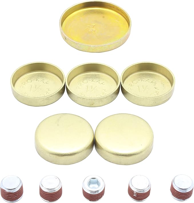 DNJ FPS4137 Freeze Plug Set (Brass) for 91-08 Ford, Mazda, Mercury 3.0L V6 OHV Naturally Aspirated