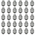 Conduit Connectors, 1/2 Inch Liquid Tight Connector NPT Non-Metallic for PVC Electrical Flexible Conduit Fittings, 180 Degree Straight, UL Listed for Home Outdoor Tubes Tools, Grey (30-Pack)