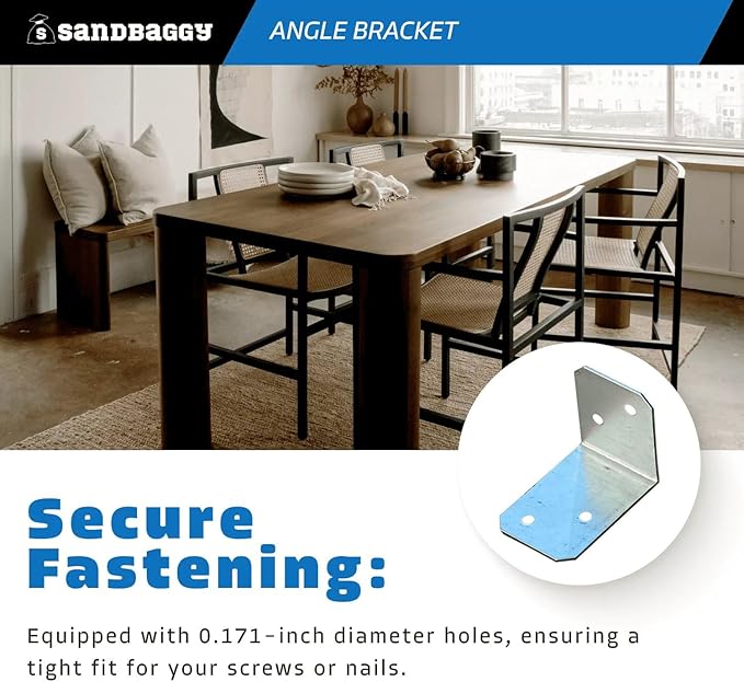 Sandbaggy 2" x 1-1/2" x 1-3/8" Galvanized Angle Bracket (90°) - 18 Gauge Steel - Rust Resistant (2" x 1-1/2" x 1-3/8", 15, Count)