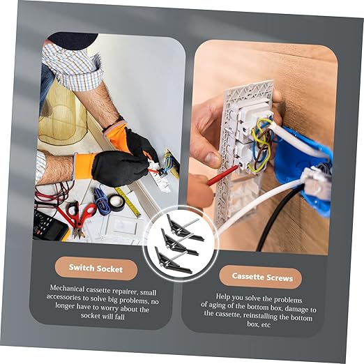 10pcs Electrical Box Repair Clips Cassette Repairer Kit for Wall Outlet Cover Switch Outlet Boxes Drywall Patch