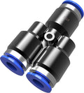 Utah Pneumatic Push Connect Fitting 4mm Air Line Splitter Y Union Quick Connect Fittings (5 Pack)