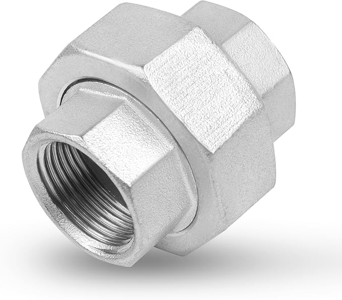 Avanty Stainless Steel 304 Cast Pipe Fitting, Union, 1/2" NPT Female
