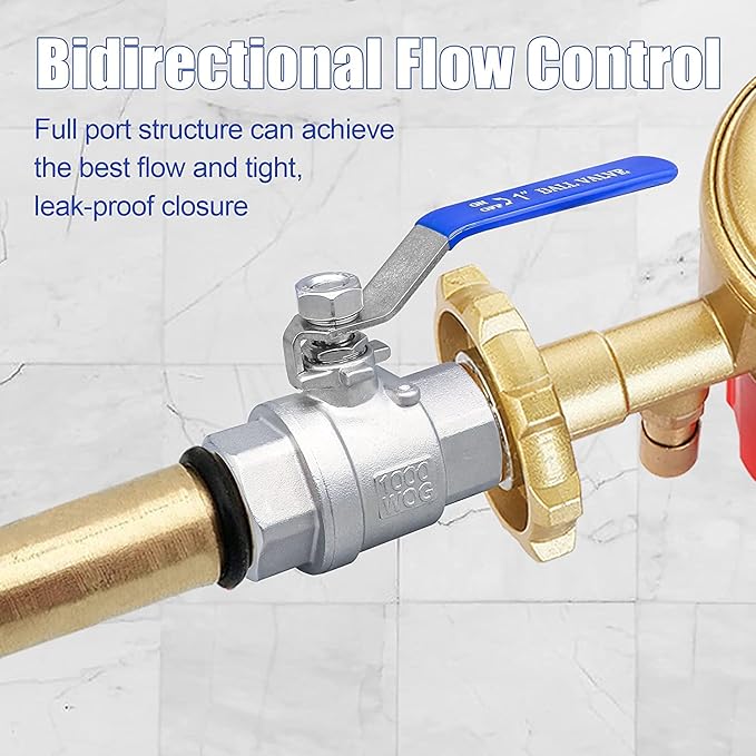 1 Inch Ball Valve, Heavy Duty Male NPT (MNPT) X Female NPT (FNPT) Thread with Long Handle Switch, 304 Stainless Steel NPT Full Port Forged 1" Ball Valve for Water Oil and Gas, 1000 WOG (1 Piece)