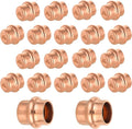 20-Pack GUOFIS Copper Press End Cap, 1/2" x 1/2" Plug Fittings for Copper Tube Connection with Stop(PRESS020-20Pack)