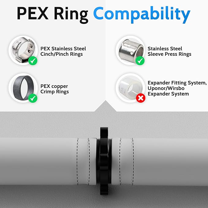VINTEX 1/2 Inch Polyphenylene Sulfide (PPSU) Pex Pipe Fitting Set, Including 30 Pex Straight Coupling.Suitable For Plumbing Systems.No Lead Material,1/2" Straight Pex Fitting,30 Pcs