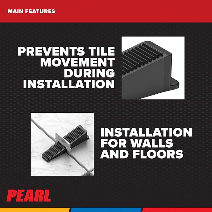 PEARL ABRASIVE CO. Leveling System Bag of 250 Wedges