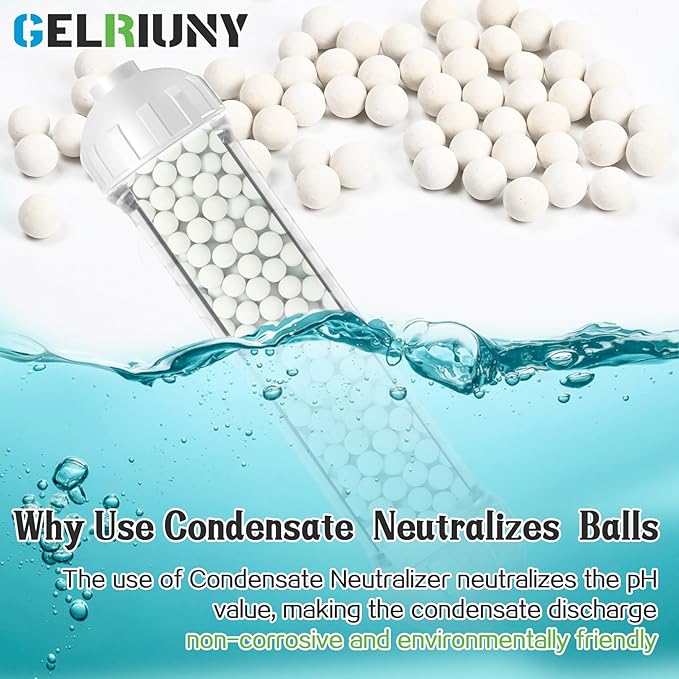 Condensate Neutralizer 13.2 lbs, 4-Packs, Acidic Condensate Neutralizer Pellets, 7-8mm Pellets for Water Heater Media Filter(4 Packs)