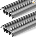Replacement Door Bottom with Vinyl Fins 36" Long 1 3/4" Wide Threshold Seal Bottom of Door Weatherstrip Kerf Weather Stripping for 7/8" Between Barbs(2 Pcs,Grey)