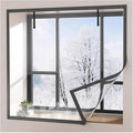 TECUUL Window Insulation for Winter, 75''X79'' Window Insulation Kit Thicken Plastic Transparent Window Film Easy Installation Keep Cold Out Weatherproof Soundproof Thermal Curtain