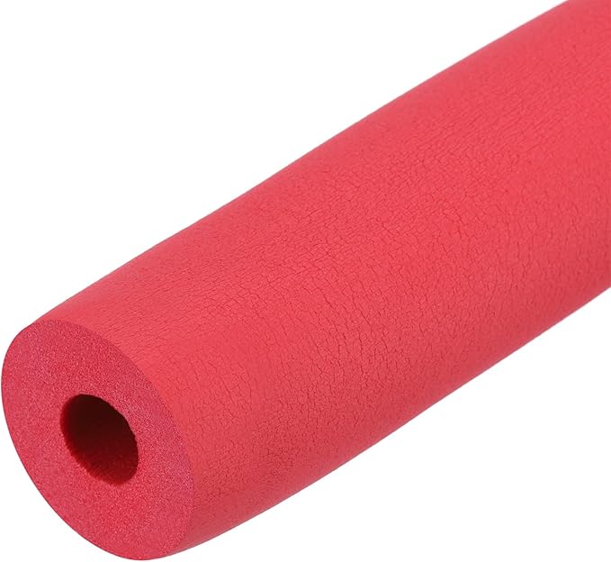 uxcell Foam Tubing for Handle Grip Support, Pipe Insulation Outside Pipe Lagging, 19mm(3/4") ID 49mm OD 1m Red