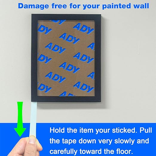 ADY Double Sided Tape for Walls Removable Heavy Duty 1in x 20ft, Mounting Tape No Nail Drilling,Picture Hanging Adhesive Strips Damage Free for Rent Room, Poster Stick Tape