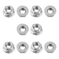 M8 Serrated Flange Hex Nuts, M8-1.25mm Hexagon Flange Nuts, 304 Stainless Steel, Metric Nuts Fasteners, Heavy Duty Replacement Nut with Plastic Case for DIY Home Mechanism, 30 Pack