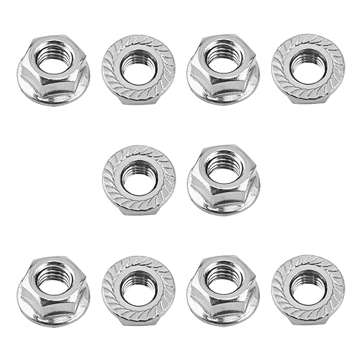 M8 Serrated Flange Hex Nuts, M8-1.25mm Hexagon Flange Nuts, 304 Stainless Steel, Metric Nuts Fasteners, Heavy Duty Replacement Nut with Plastic Case for DIY Home Mechanism, 30 Pack