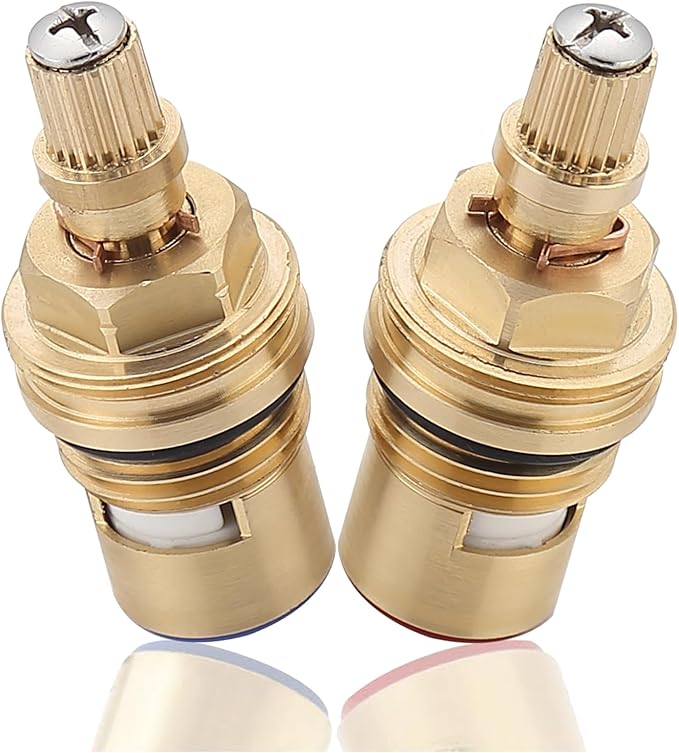 Faucet Cartridge Replacement Parts Compatible with Rohl 9.13145, 9.13146, Fit for Kitchen Bathroom Faucet Shower Stems Replacement Valves Cartridges 2 Pack(Cold + Hot)