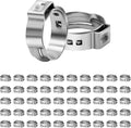50 Pack 1/2 Inch PEX Cinch Clamps, Stainless Steel Single Ear Hose Clamps, for PEX Pipe