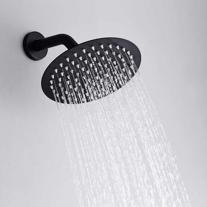 Tub and Shower Faucet Set, Matte Black Shower Faucet Set with Waterfall Tub Spout,SUMERAIN