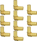 10 Pack 1/2" PEX Elbow Fittings, Brass Fittings for PEX Tubing Pipe