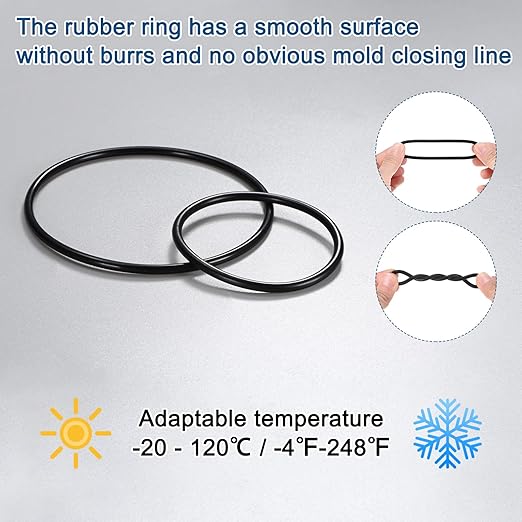 5-Pcak Nitrile Rubber O-Rings, 64mm ID, 72mm OD, 4mm Width, Metric Sealing Washer Gasket for Automotive Machine Plumbing/Faucet/Air or Gas Connections, Resists Oil and Heat
