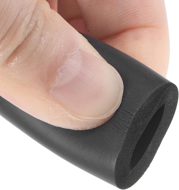 uxcell Foam Tubing for Handle Grip Support, Pipe Insulation, 10mm(3/8") ID 20mm OD 1m Length Black