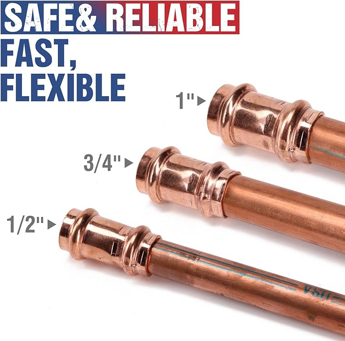 iCrimp IWS-1632CF Copper Pipe Press Tool Kit for 1/2-in, 3/4-in and 1-in Viega Propress Fittings, Driven by Socket Wrench or Impact Wrench
