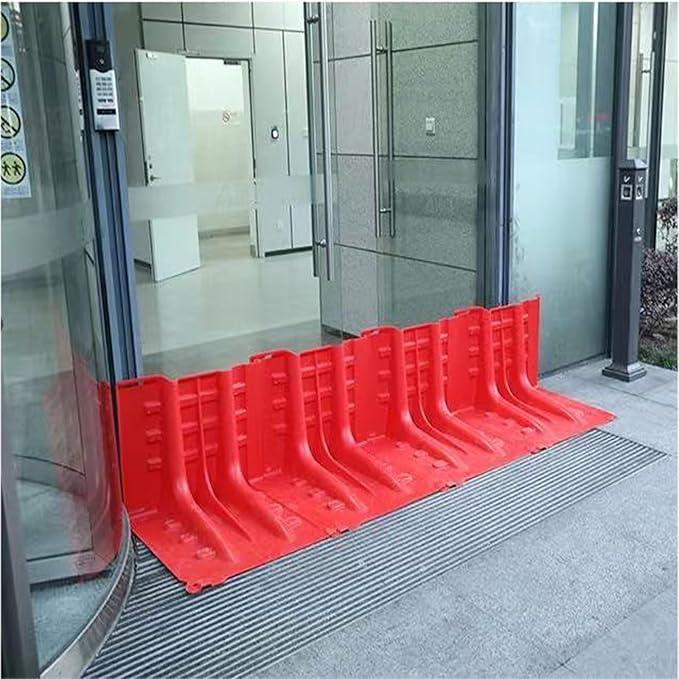 Flood Protection Barrier, ABS Portable Height Flood Mitigation Barriers 2/3/4/5/6/7/8/9/10/20/30-Pcs Boxwall Water Overflow Divert(10-Pcs)