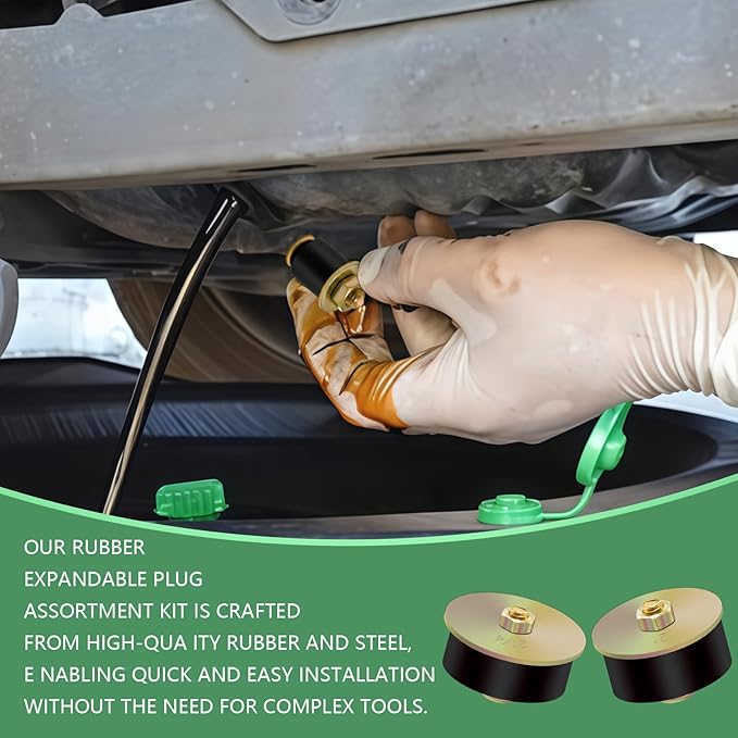 3pcs Expandable Freeze Rubber Plugs, 3 Sizes Automotive Rubber Expansion Freeze Plugs Fit Hole 2" 2-1/8" 2-1/4" (50mm - 60mm)