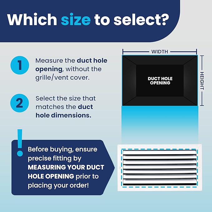8x16 Inch (Duct Opening) Aluminum 1-Way Air Flow Vent – HVAC Vent Cover for Wall or Ceiling – Quiet HVAC Wall Register with Multi-Shutter Damper – Adjustable Curved Blade - Plastic Seal for Tight Fit