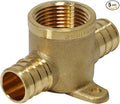 XFITTING Barb Crimp Pex 3/4 inch x 3/4 inch x 3/4 inch Female NPT Tee, Pex Female NPT Tee, 26-2-6=5XX, 5 Pieces