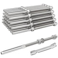 BLIKA 30 Pack 6" Long 1/8" Swage Threaded Stud Tension End Fitting Terminal for 1/8" Deck Cable Railing Hand Swage T316 Stainless Steel, 1/8" Swage Threaded Terminal for 4x4, 2x2 Wood Metal Post